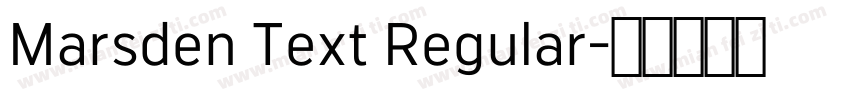 Marsden Text Regular字体转换